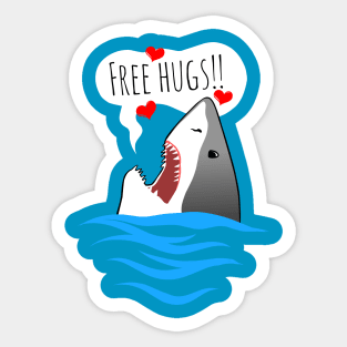 Shark Hugs Sticker